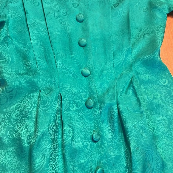 Vintage Papell Too petites 100% silk size 6 paisley design. Excellent condition. - Picture 6 of 14